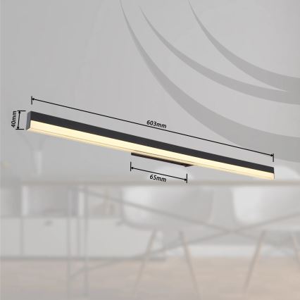 Globo - Світлодіодний настінний світильник LED/18W/230V 3000/6000K 80 см чорний