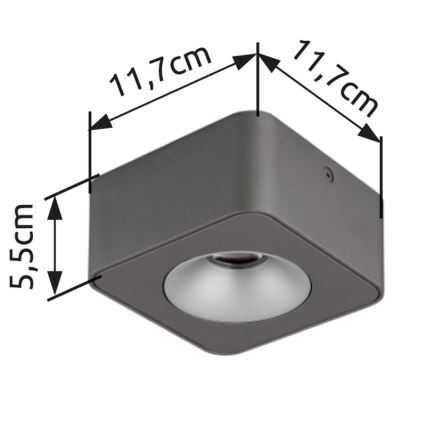 Globo - Стельовий LED світильник LED/6,5W/230V 11,7x11,7 см