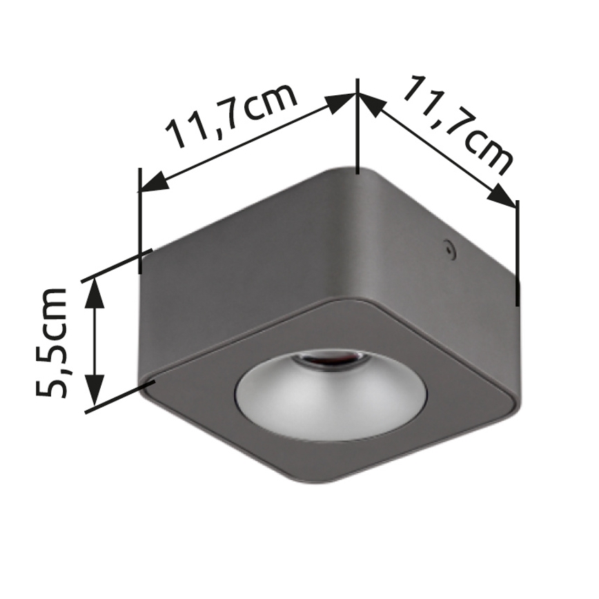 Globo - Стельовий LED світильник LED/6,5W/230V 11,7x11,7 см