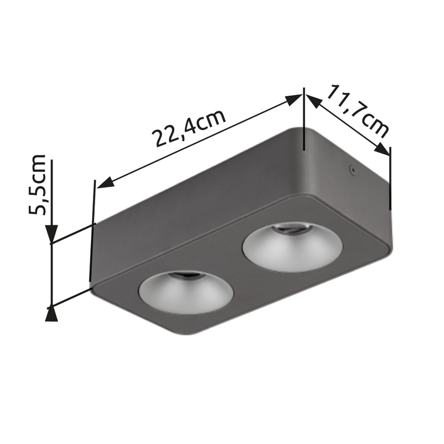 Globo - Стельовий LED світильник LED/11W/230V 11,7x22,4 см