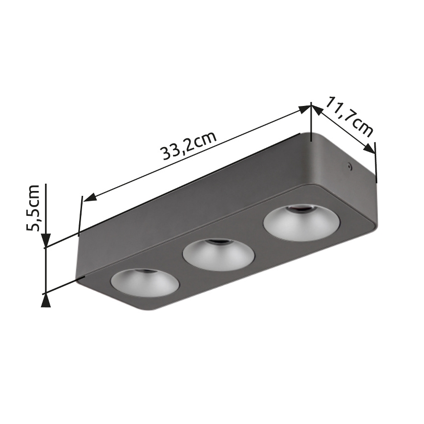 Globo - Стельовий LED світильник LED/14W/230V 11,7x33,2 см
