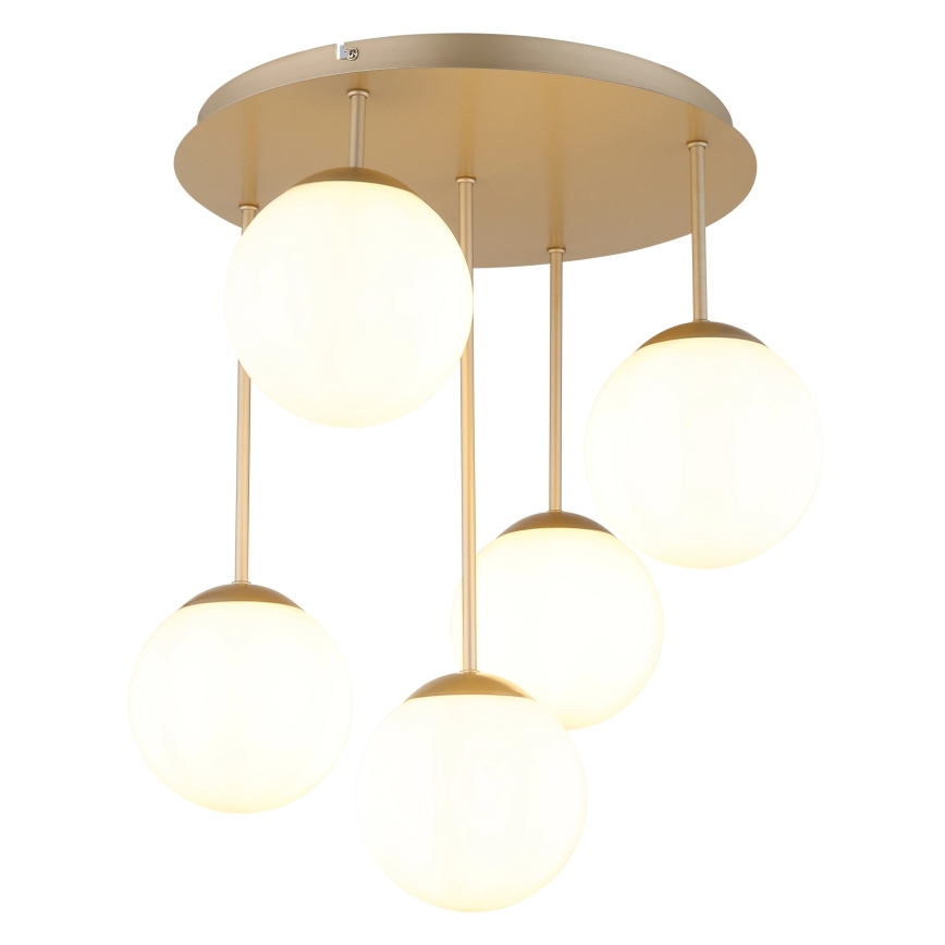 Globo - Накладна люстра 5xE14/25W/230V латунь