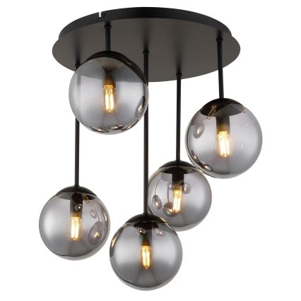 Globo - Накладна люстра 5xE14/25W/230V чорна