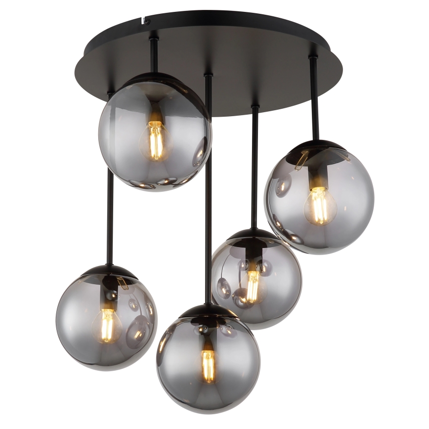 Globo - Накладна люстра 5xE14/25W/230V чорна