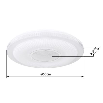 Globo - Світлодіодний стельовий світильник з регулюванням яскравості LED/30W/230V 3000-6500K діаметр 50 см білий Wi-Fi Tuya + пульт дистанційного керування