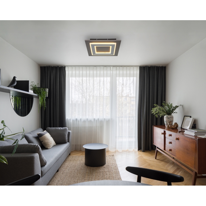 Globo - Стельовий LED світильник LED/24W/230V 3000K 32x32 см антрацит