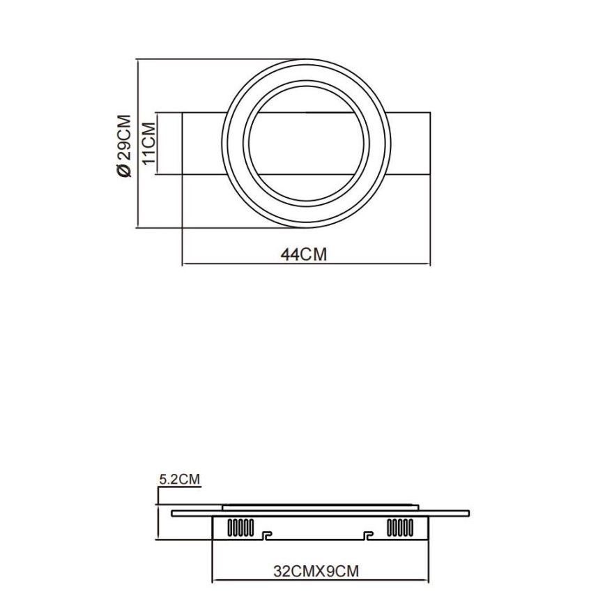 Globo - Стельовий LED світильник LED/18W/230V коричневий