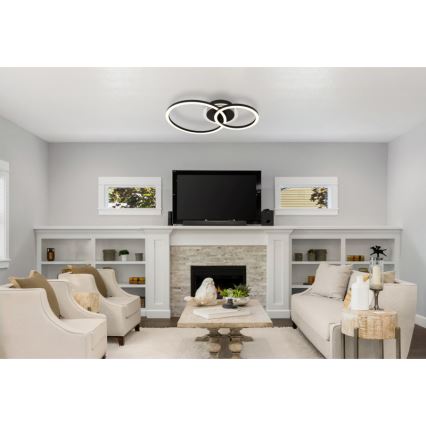 Globo - Светодиодный потолочный светильник LED/30Вт/230В 2700/4500/6500К диаметр 33x50 см черный