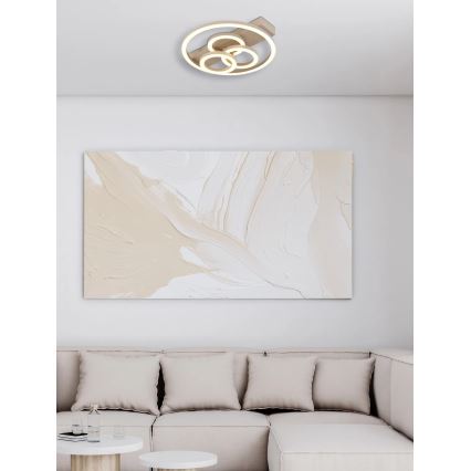 Globo - LED стельовий світильник з регульованою яскравістю LED/40W/230V 2700-6500K розм. 35x33 см бежевий + дистанційне керування