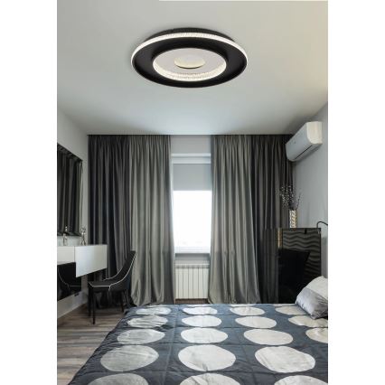 Globo - Світильник стельовий світлодіодний димований LED/30W/230V 2700-6500K діам. 52,5 см чорний + дистанційне керування