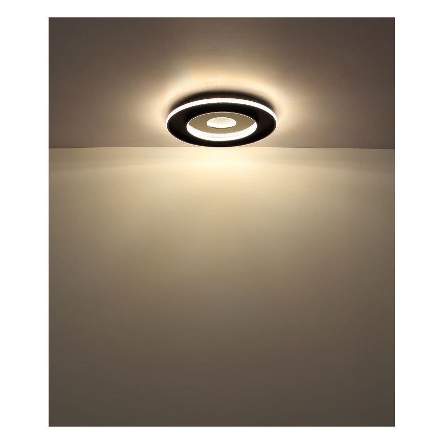Globo - Світильник стельовий світлодіодний димований LED/30W/230V 2700-6500K діам. 52,5 см чорний + дистанційне керування