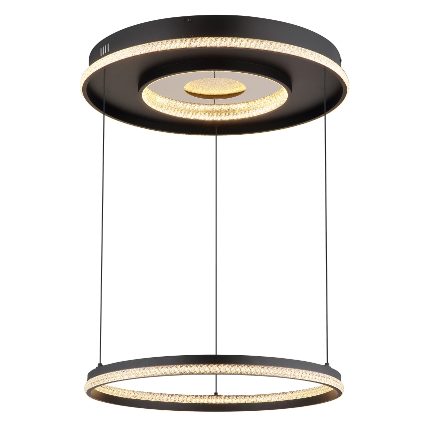 Globo - Светодиодная подвесная люстра с регулированием яркости LED/54W/230V 2700-6500K диаметр 60 см черный + дистанционное управление