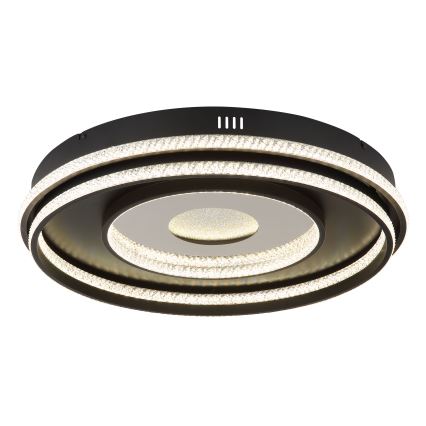 Globo - Світлодіодна підвісна люстра з регулюванням яскравості LED/54W/230V 2700-6500K діаметр 60 см чорний + пульт дистанційного керування