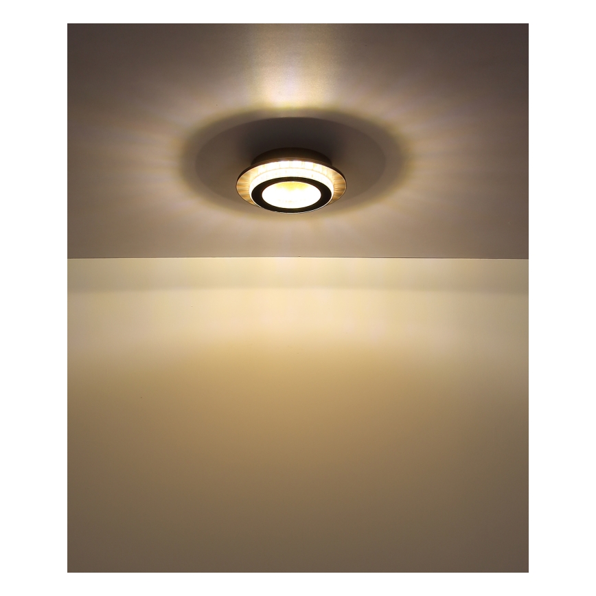 Глобо - світлодіодний стельовий світильник 12Вт/230В 3000/4000/6500К діаметр 20 см чорний