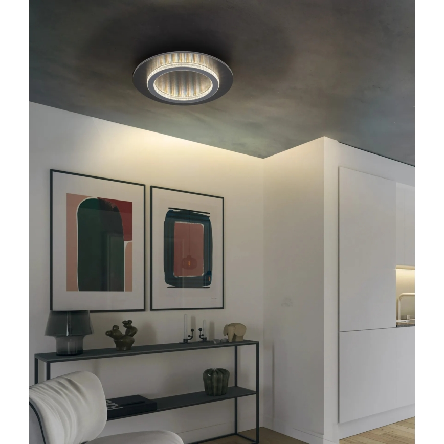 Globo - потолочный светильник LED, 24 Вт, 230 В, 3000/4000/6500K, диаметр 35 см, антрацит