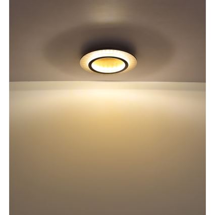 Globo — LED-потолочный светильник, 24 Вт, 230 В, с выбором цветовой температуры 3000/4000/6500 К, диаметр 35 см, чёрный