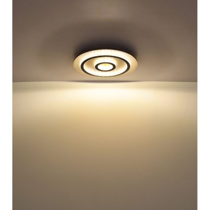 Globo - LED Диммируемый потолочный светильник LED/40Вт/230В 3000-6500К диаметр 45 см чёрный + пульт дистанционного управления