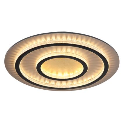 Globo - диммируемый потолочный светильник LED/60Вт/230В 3000-6500К, диаметр 55 см, чёрный, с пультом дистанционного управления