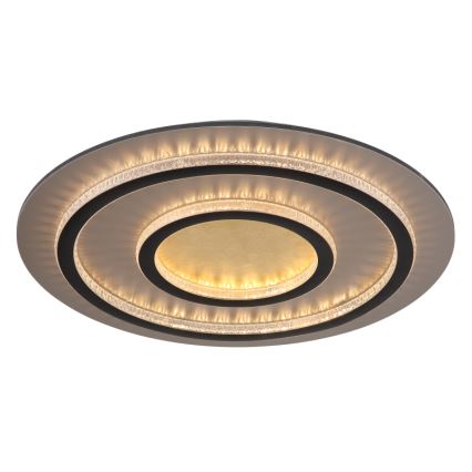 Globo - диммируемый потолочный светильник LED/60Вт/230В 3000-6500К, диаметр 55 см, чёрный, с пультом дистанционного управления