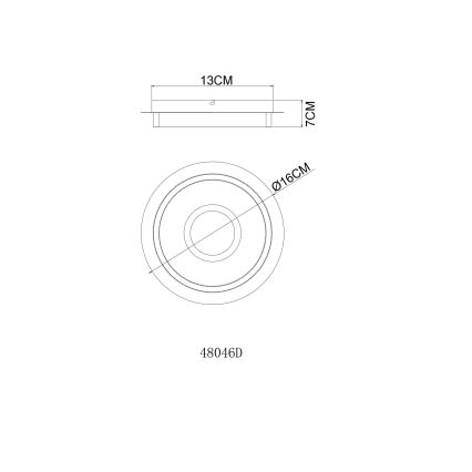 Globo - светодиодный потолочный светильник LED, 8 Вт, 230 В, 3000 К, диаметр 16 см