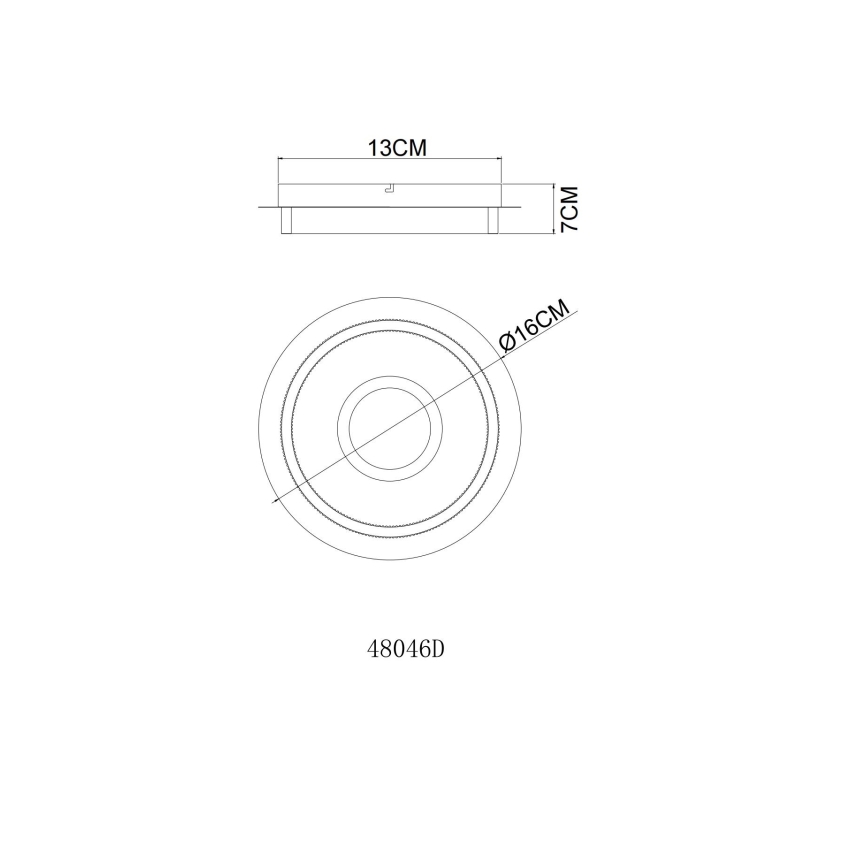 Globo - светодиодный потолочный светильник LED, 8 Вт, 230 В, 3000 К, диаметр 16 см