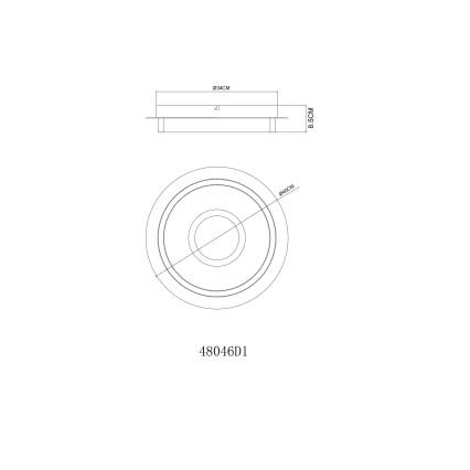 Globo - LED стельовий світильник LED/24W/230V 3000K діаметр 40 см
