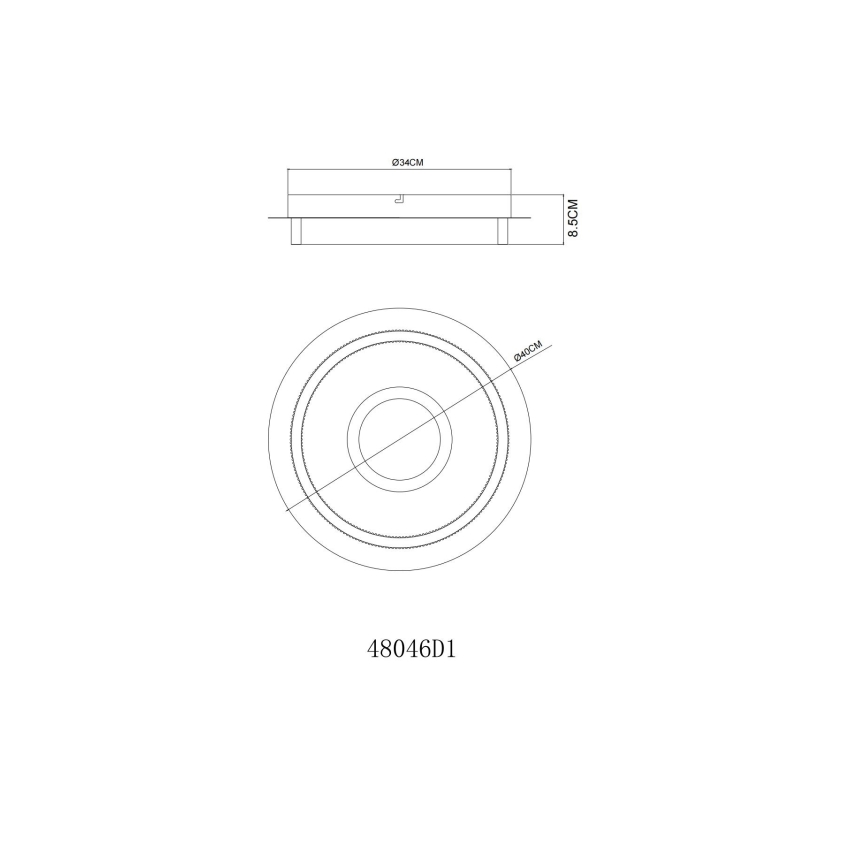 Globo - LED стельовий світильник LED/24W/230V 3000K діаметр 40 см