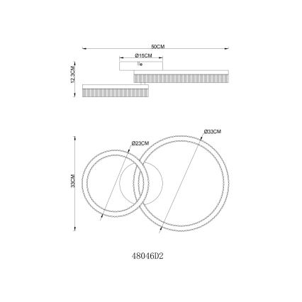 Globo - светодиодный потолочный светильник LED/24W/230V 3000K 33x50 см