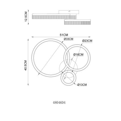 Globo - LED потолочный светильник LED/24 Вт/230 В 3000K 40,5x51 см