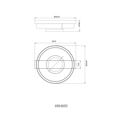 Globo - LED потолочный светильник LED/18Вт/230В 3000K 33x36 см