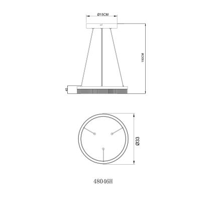 Globo - LED люстра на тросі LED/16W/230V 3000K