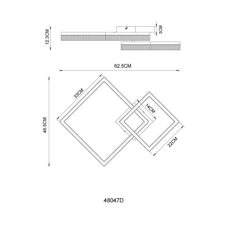 Globo - потолочный светильник LED/24Вт/230В 3000K 46,5x62,5 см