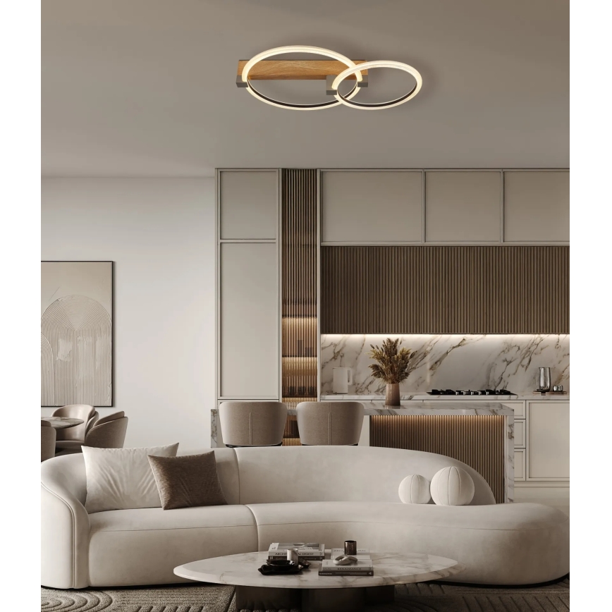 Globo - LED стельовий світильник LED/24Вт/230В 3000К 58x38 см бежевий