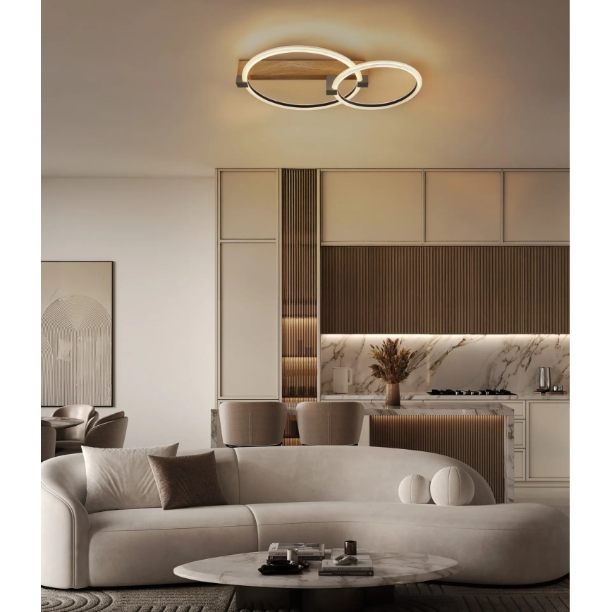 Globo - LED стельовий світильник LED/24Вт/230В 3000К 58x38 см бежевий