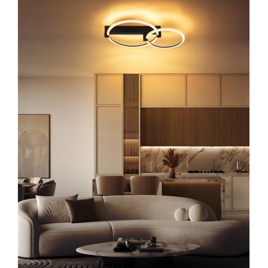 Globo - LED потолочный светильник LED/24W/230V 3000K 58x38 cm черный