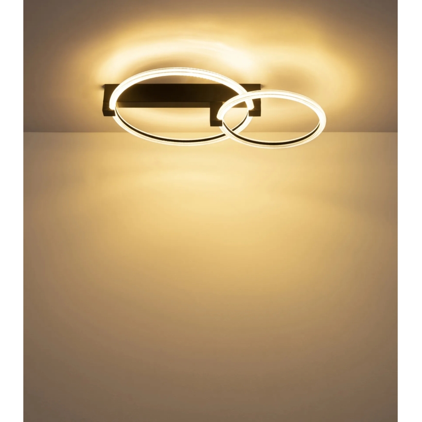 Globo - LED стельовий світильник, 24 Вт, 230 В, 3000K, 58×38 см, чорний