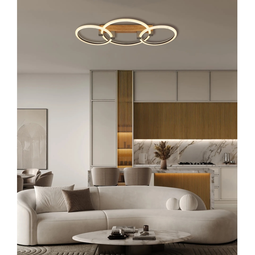 Globo - LED-стельовий світильник LED/40W/230V 3000K 76,1x38 см коричневий