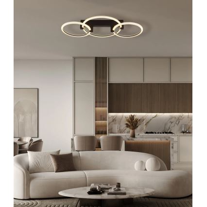 Globo - LED стельовий світильник LED/40Вт/230В 3000К 76,1x38 см чорний