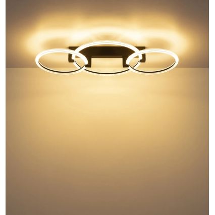 Globo - LED стельовий світильник LED/40Вт/230В 3000К 76,1x38 см чорний
