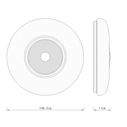 Globo - LED стельовий світильник LED/36W/230V 2700/4000/6000K діам. 48,5 см білий