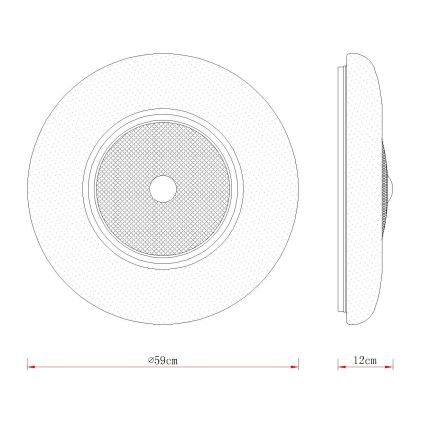 Globo - LED стельовий світильник LED/48W/230V 2700/4000/6000K діаметр 59 см білий