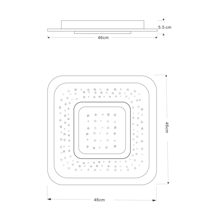 Globo - Светодиодный регулируемый потолочный светильник LED/47Вт/230В 2700-6000К + пульт дистанционного управления