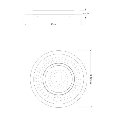 Globo - Стельовий LED світильник з регулюванням яскравості LED/44W/230V 2700-6000K + ДК
