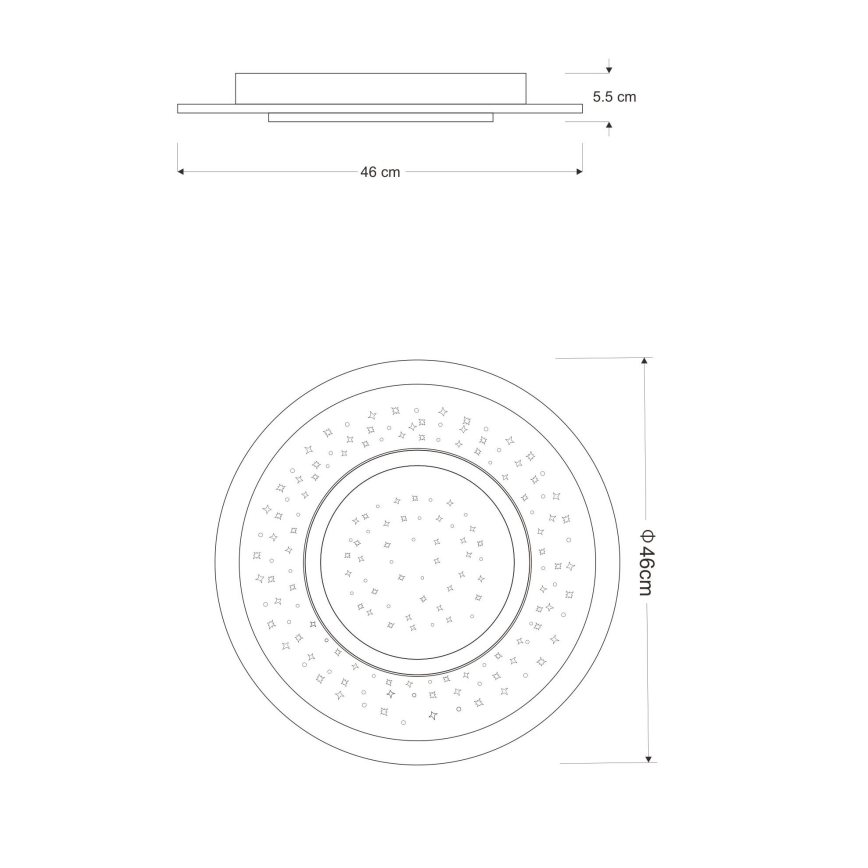 Globo - Светодиодный потолочный светильник с регулированием яркости LED/44W/230V 2700-6000K + пульт ДУ