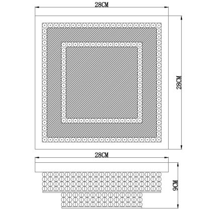 Globo - Стельовий LED світильник LED/16W/230V