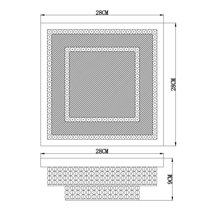 Globo - Стельовий LED світильник LED/16W/230V