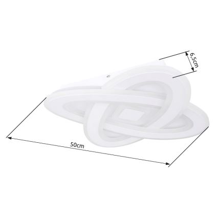 Globo - Светодиодный потолочный светильник с регулированием яркости LED/36W/230V 3000-6000K диаметр 50 см белый + дистанционное управление