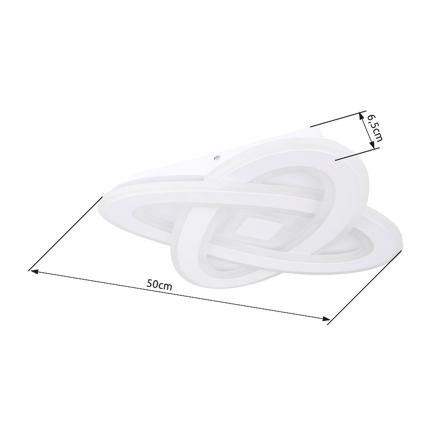 Globo - Светодиодный потолочный светильник с регулированием яркости LED/36W/230V 3000-6000K диаметр 50 см белый + дистанционное управление