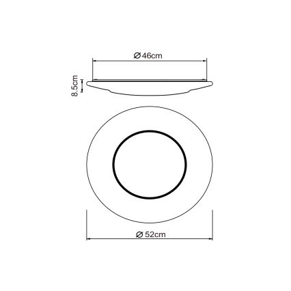 Globo - Стельовий LED світильник LED/24W/230V 3000/4500/6500K