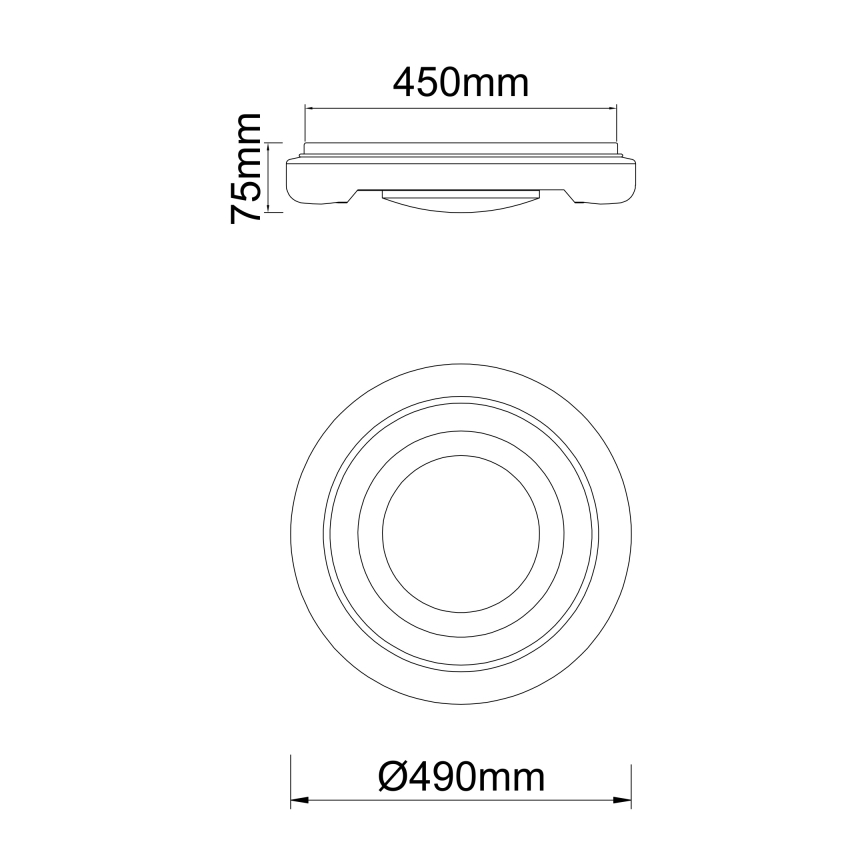 Globo 483111-40 - Светодиодный потолочный светильник RADA LED/40W/230V 2700/4200/6500K диаметр 49 см